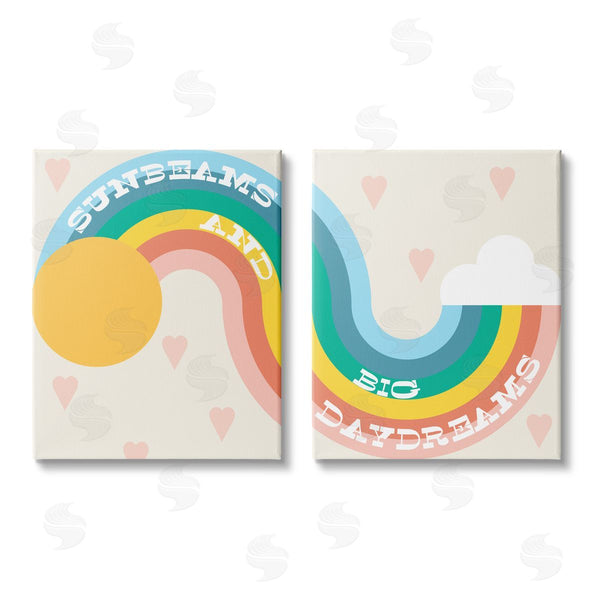 stupell industries Stupell Studio | Rainbow Cloud Daydream Quote Heart Patten Design Wall Art