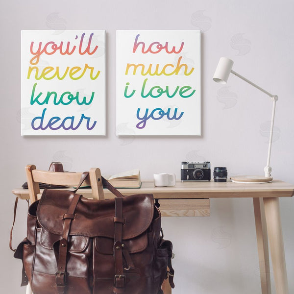 Stupell Industries Stupell Studio | Rainbow How Much I Love You Wall Art
