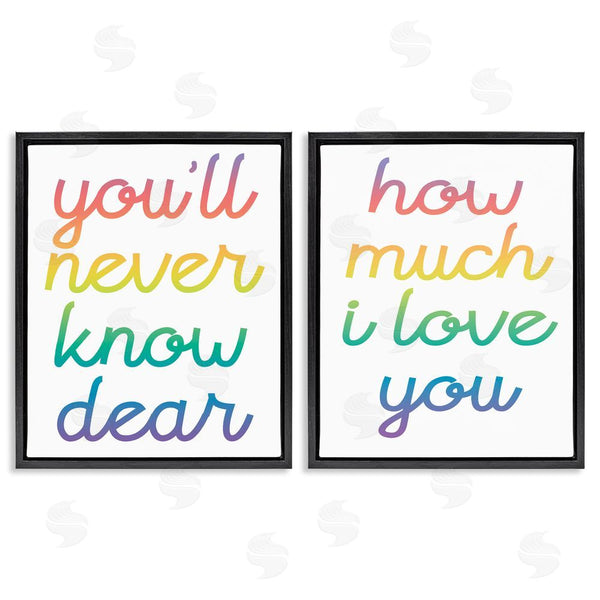 Stupell Industries Stupell Studio | Rainbow How Much I Love You Wall Art