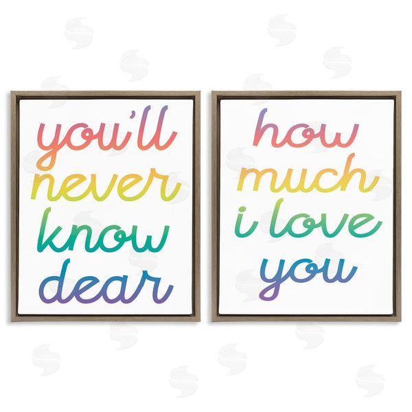 Stupell Industries Stupell Studio | Rainbow How Much I Love You Wall Art