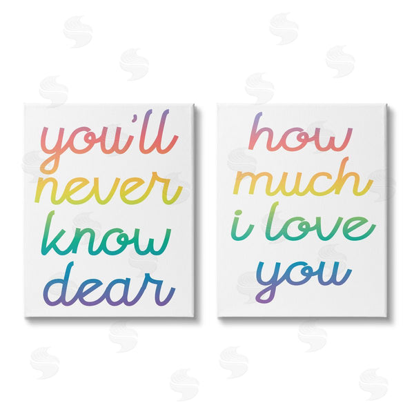 stupell industries Stupell Studio | Rainbow How Much I Love You Wall Art