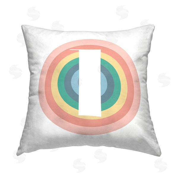 stupell industries Stupell Studio | Rainbow L Lowercase Initial Printed Throw Pillow