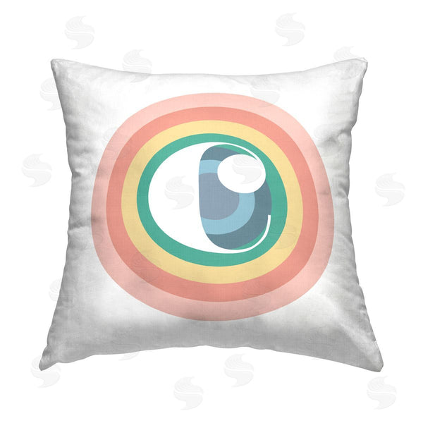 stupell industries Stupell Studio | Rainbow Letter C Printed Throw Pillow