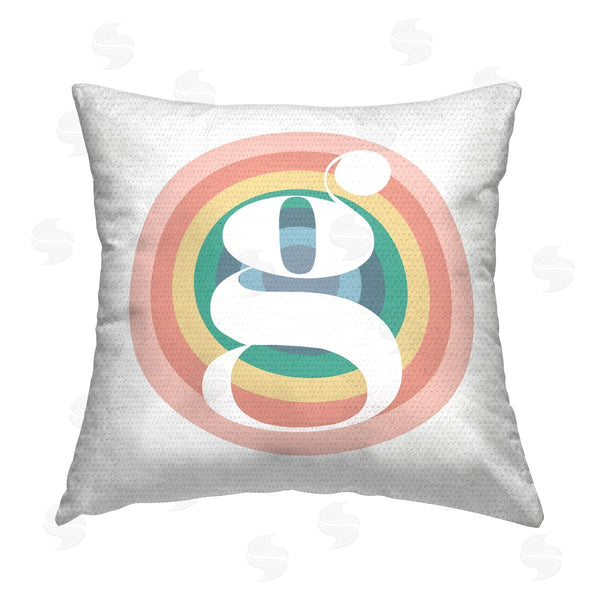 Stupell Industries Stupell Studio | Rainbow Letter G Printed Throw Pillow