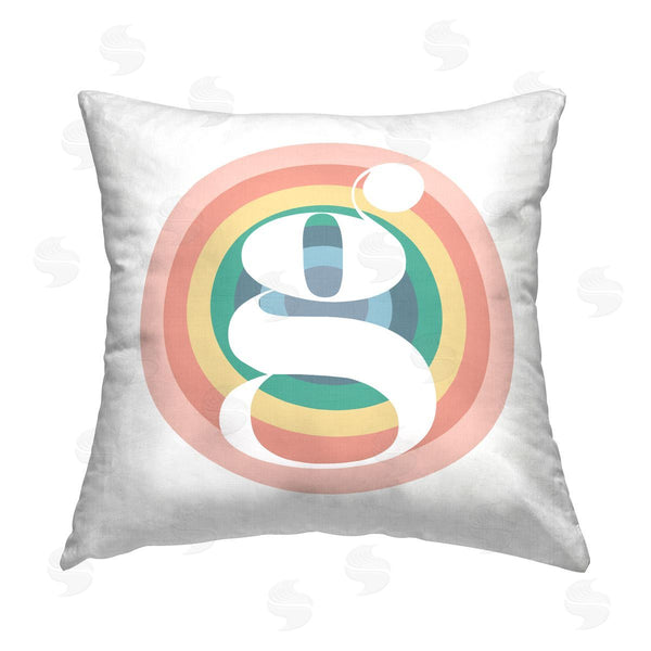 stupell industries Stupell Studio | Rainbow Letter G Printed Throw Pillow