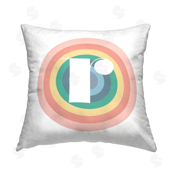 stupell industries Stupell Studio | Rainbow Letter R Initial Printed Throw Pillow