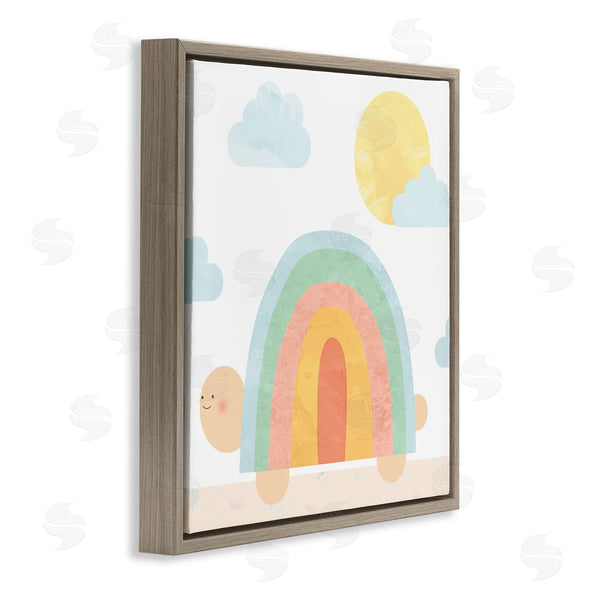 Stupell Industries Stupell Studio | Rainbow Shape Turtle Shell Scene Wall Art