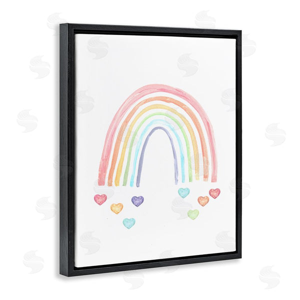 Stupell Industries Stupell Studio | Rainbow With Falling Hearts Wall Art