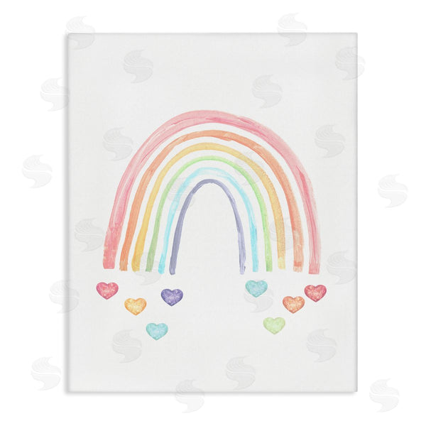 stupell industries Stupell Studio | Rainbow with Falling Hearts Wall Art