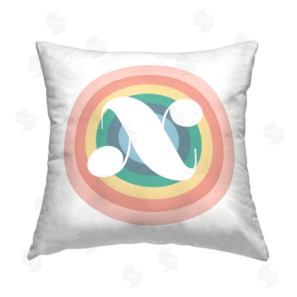 stupell industries Stupell Studio | Rainbow X Retro Initial Printed Throw Pillow