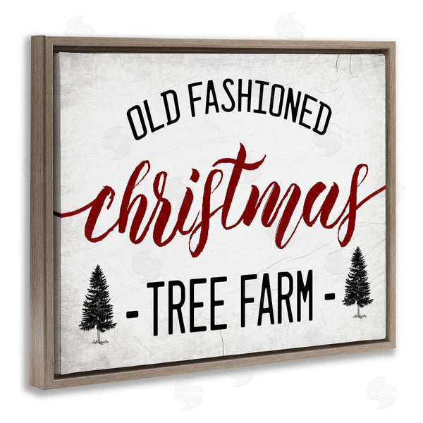 Stupell Industries Stupell Studio | Red Christmas Rustic Tree Farm
