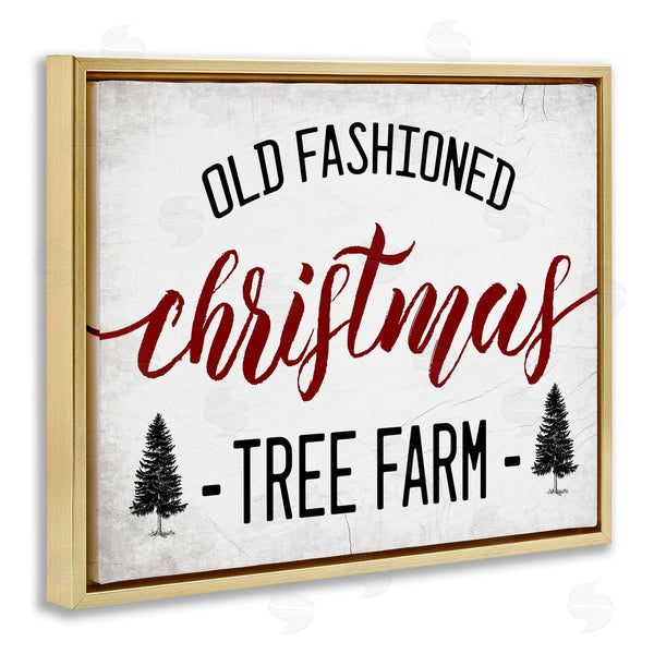 Stupell Industries Stupell Studio | Red Christmas Rustic Tree Farm