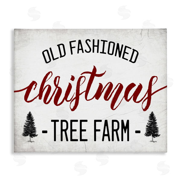 stupell industries Stupell Studio | Red Christmas Rustic Tree Farm