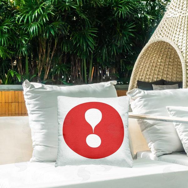 Stupell Industries Stupell Studio | Red Exclamation Initial Printed Throw Pillow