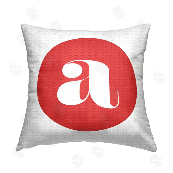 Stupell Industries Stupell Studio | Red Initial A Printed Throw Pillow
