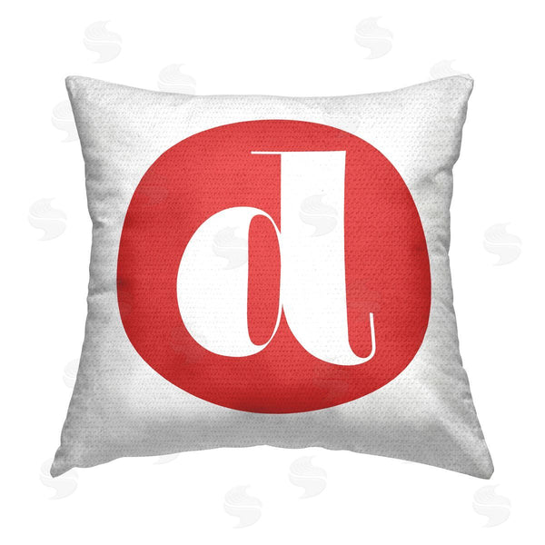 Stupell Industries Stupell Studio | Red Initial D Printed Throw Pillow