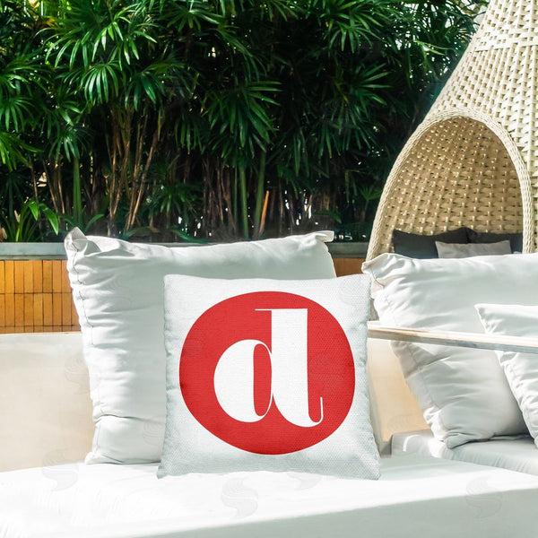 Stupell Industries Stupell Studio | Red Initial D Printed Throw Pillow