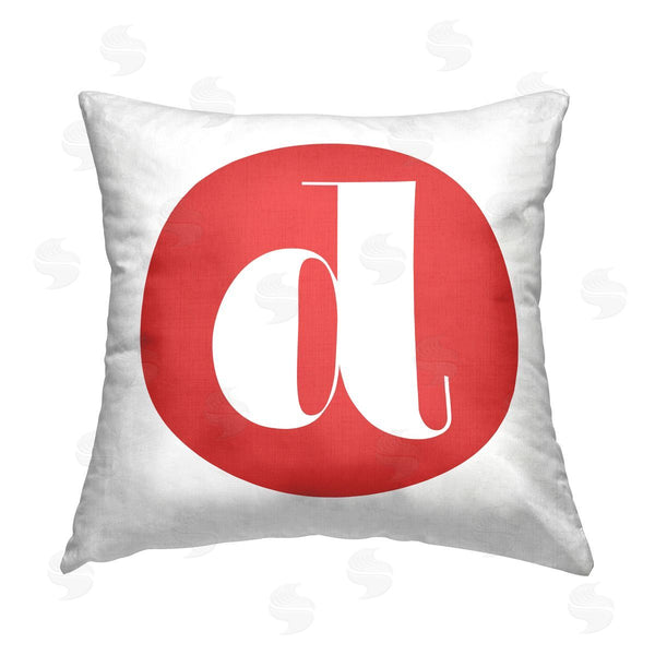 stupell industries Stupell Studio | Red Initial D Printed Throw Pillow