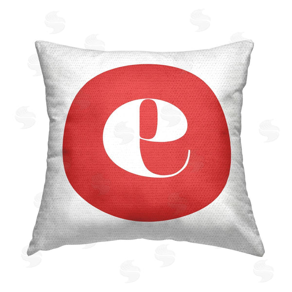Stupell Industries Stupell Studio | Red Initial E Printed Throw Pillow