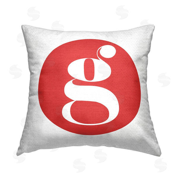 Stupell Industries Stupell Studio | Red Initial G Printed Throw Pillow