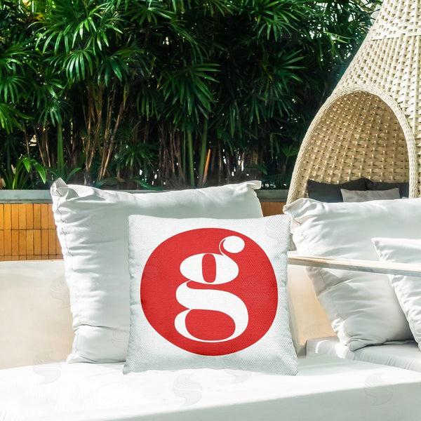 Stupell Industries Stupell Studio | Red Initial G Printed Throw Pillow