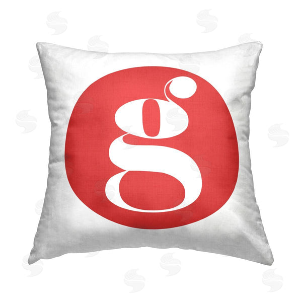 stupell industries Stupell Studio | Red Initial G Printed Throw Pillow