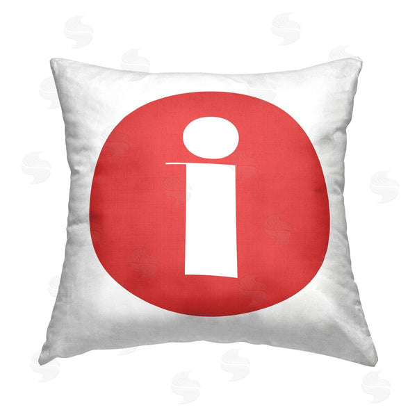 stupell industries Stupell Studio | Red Initial I Printed Throw Pillow