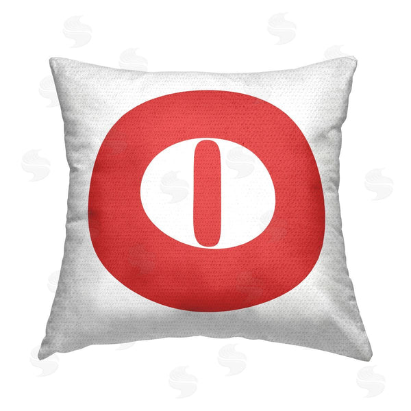 Stupell Industries Stupell Studio | Red Initial O Printed Throw Pillow