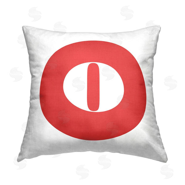 stupell industries Stupell Studio | Red Initial O Printed Throw Pillow