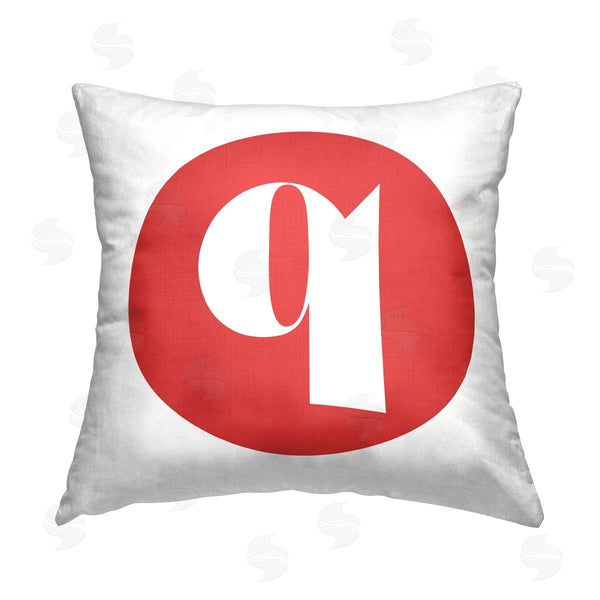 stupell industries Stupell Studio | Red Initial Q Printed Throw Pillow