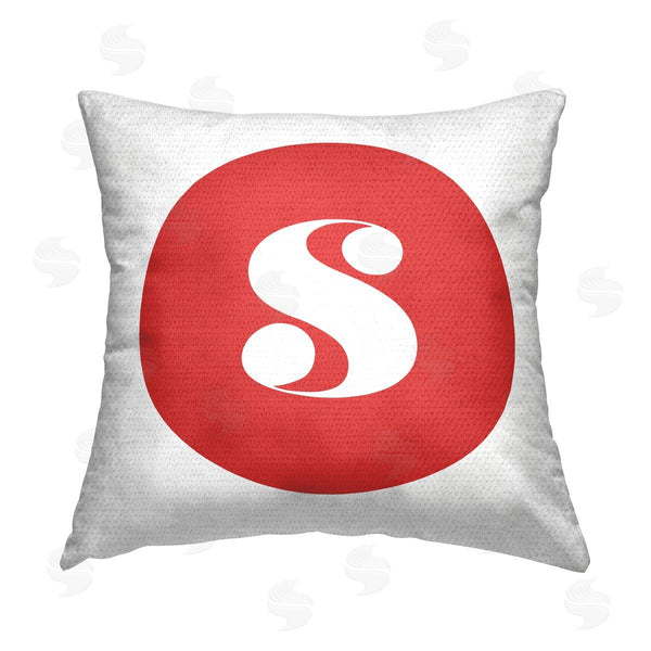 Stupell Industries Stupell Studio | Red Initial S Printed Throw Pillow