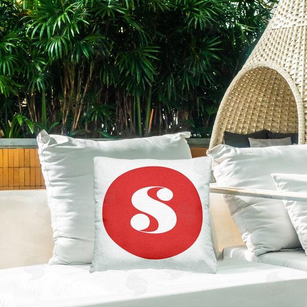 Stupell Industries Stupell Studio | Red Initial S Printed Throw Pillow