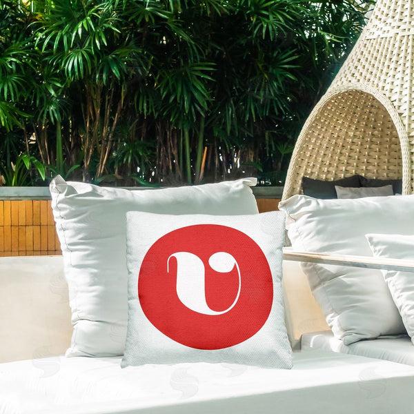 Stupell Industries Stupell Studio | Red Initial V Printed Throw Pillow