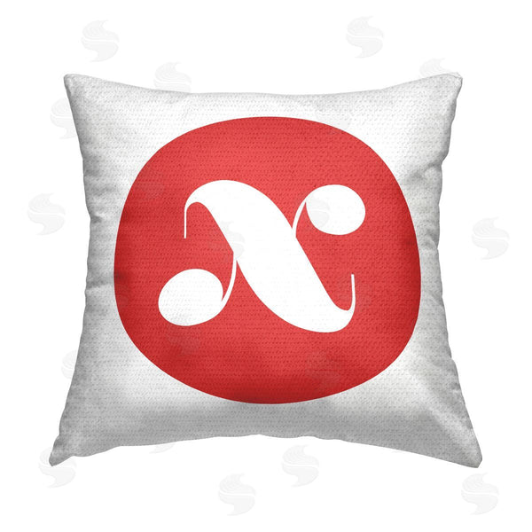 Stupell Industries Stupell Studio | Red Initial X Printed Throw Pillow