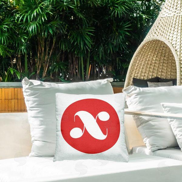 Stupell Industries Stupell Studio | Red Initial X Printed Throw Pillow