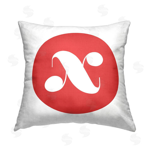 stupell industries Stupell Studio | Red Initial X Printed Throw Pillow