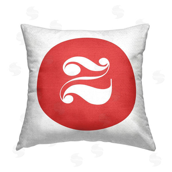 Stupell Industries Stupell Studio | Red Initial Z Printed Throw Pillow