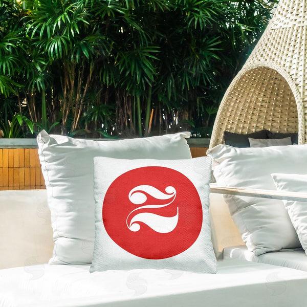 Stupell Industries Stupell Studio | Red Initial Z Printed Throw Pillow