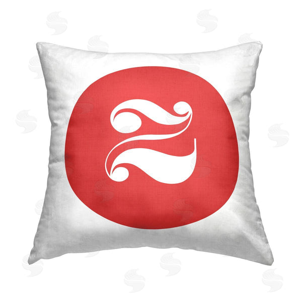 stupell industries Stupell Studio | Red Initial Z Printed Throw Pillow