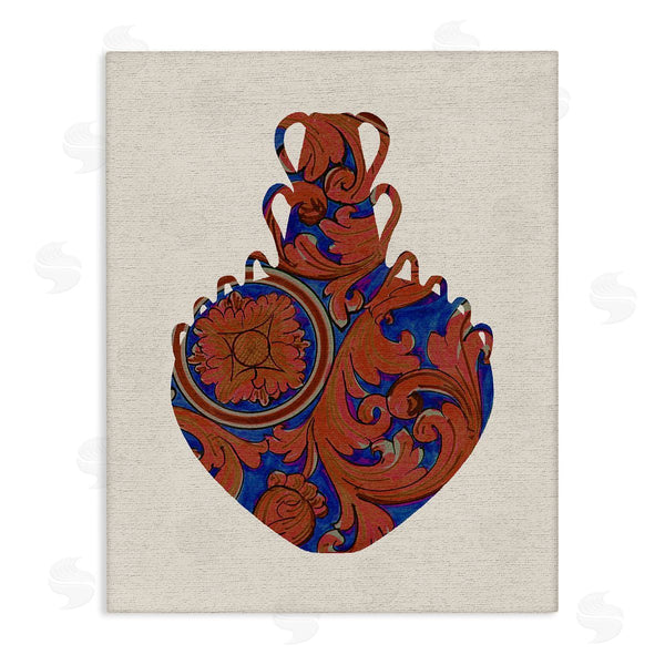 stupell industries Stupell Studio | Regal Blue Red Patterned Urn Modern Pottery Wall Art