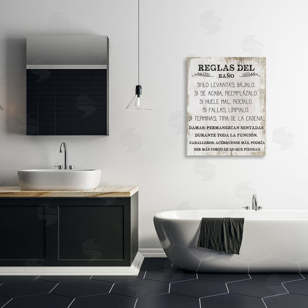 Stupell Industries Stupell Studio | Reglas Divertidas Del Baño Wall Art