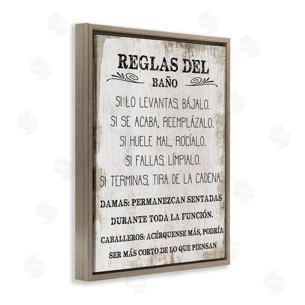 Stupell Industries Stupell Studio | Reglas Divertidas Del Baño Wall Art