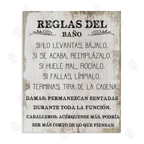 stupell industries Stupell Studio | Reglas Divertidas del Baño Wall Art