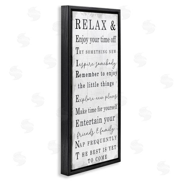 Stupell Industries Stupell Studio | Relax And Enjoy Retirement Phrases Self-Care Message