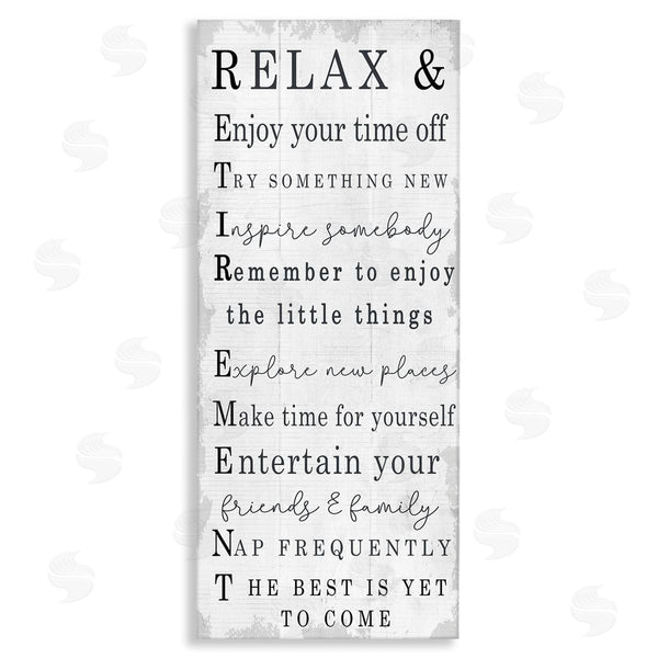stupell industries Stupell Studio | Relax and Enjoy Retirement Phrases Self-Care Message