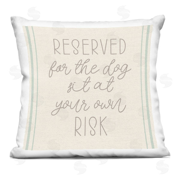 stupell industries Stupell Studio | Reserved For The Dog Phrase Printed Throw Pillow