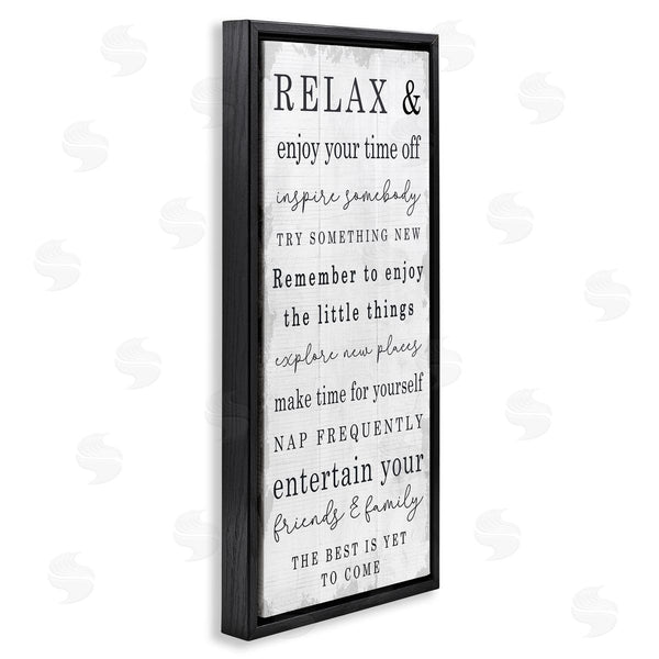 Stupell Industries Stupell Studio | Retirement Relaxation Sign White Distressed Pattern