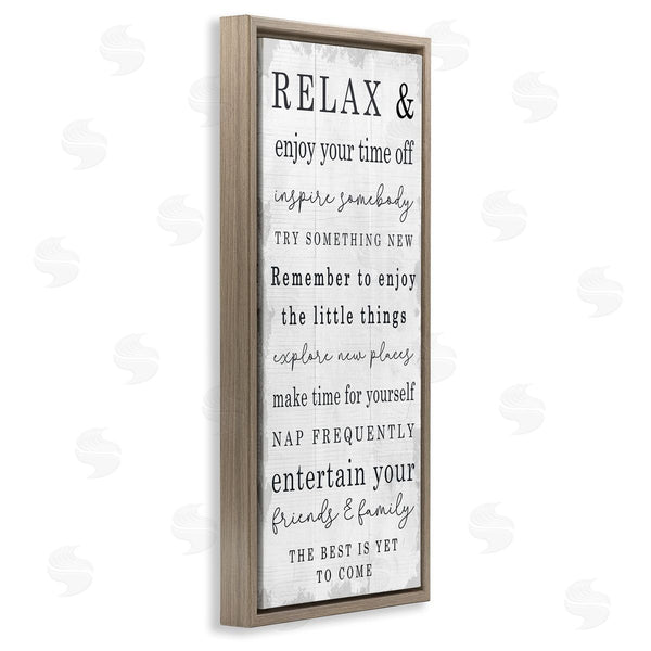 Stupell Industries Stupell Studio | Retirement Relaxation Sign White Distressed Pattern