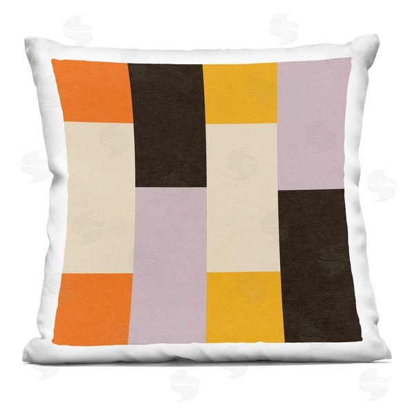 stupell industries Stupell Studio | Retro Blocked Mid Century Modern Squares Printed Throw Pillow
