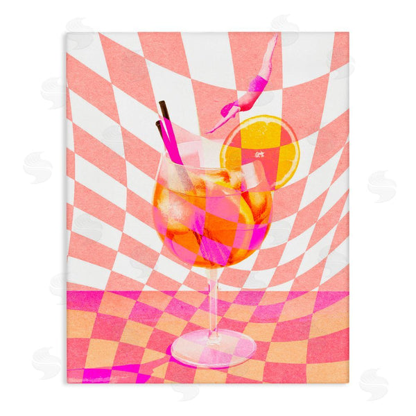 stupell industries Stupell Studio | Retro Checkered Summer Cocktail Wall Art